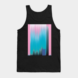 L.A. Poolside Glitch Abstract Contemporary Art Tank Top